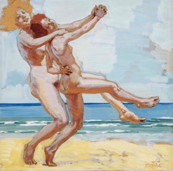 7/ František Kupka, kol. 1908, Les danseuses, kvaš na papíře, 41,5 x 41,5 cm dosažená cena: 42 023 EUR, Christie’s Londýn 3. 3. 2017