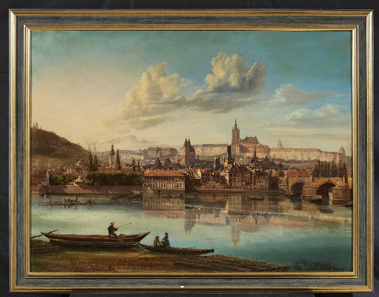 Ferdinand Lepgé (Lepié): Praha, 1858 olej na plátně, 95 x 127 cm, odhadní cena: 6 000 - 8 000 EUR, Lempertz Kolín n. Rýnem 20. 9. 2017