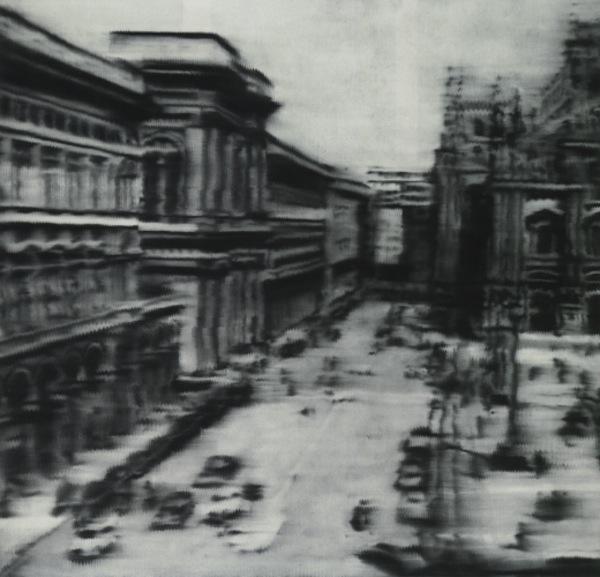 Gerhard Richter: Domplatz, Mailand /1968 / olej na plátně / 275 x 290 cm